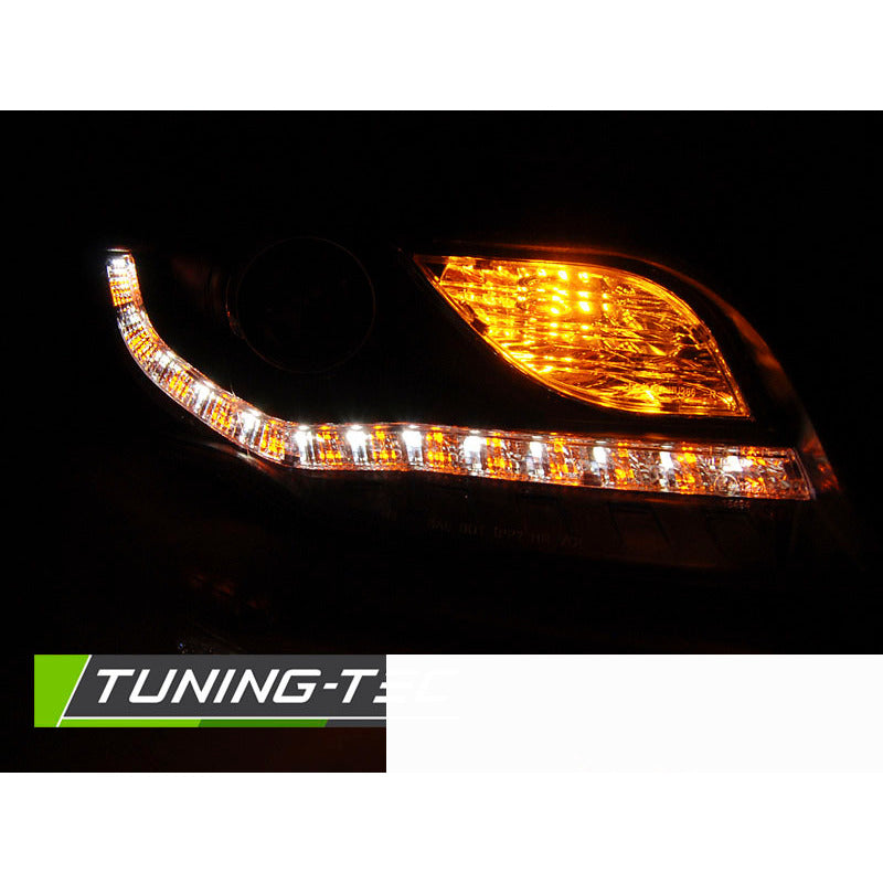 Fari Daylight Nero per Audi A4 B7 (11.04-03.08) Fanali Anteriori Neri