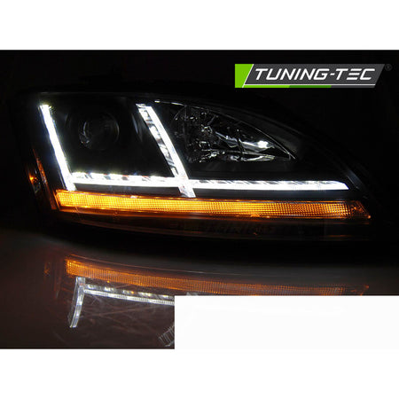 Xenon Fari LED DRL Nero Sequenziali per Audi TT (2006-2010) con AFS