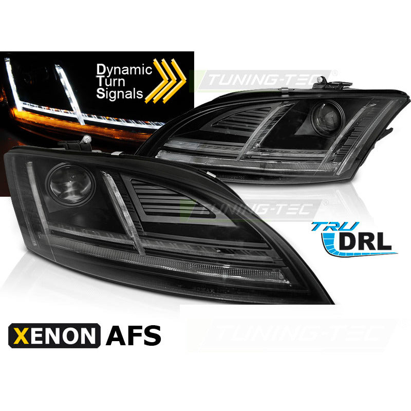 Xenon Fari LED DRL Nero Sequenziali per Audi TT (2010-2014) con AFS