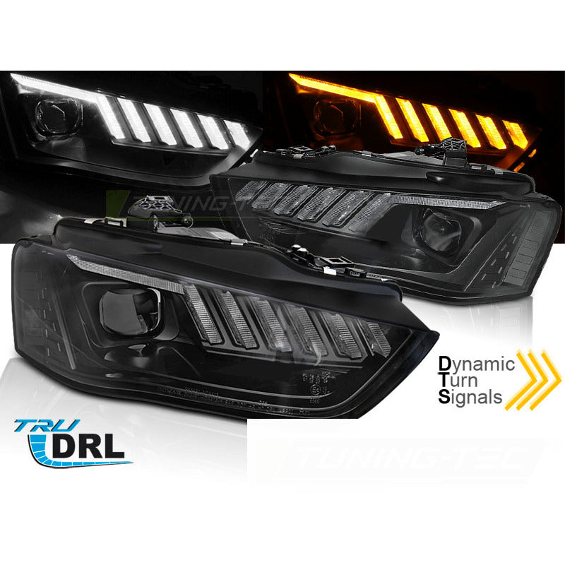 Xenon Fari LED Nero Sequenziali per Audi A4 B8 (2012-2015) Colore Nero