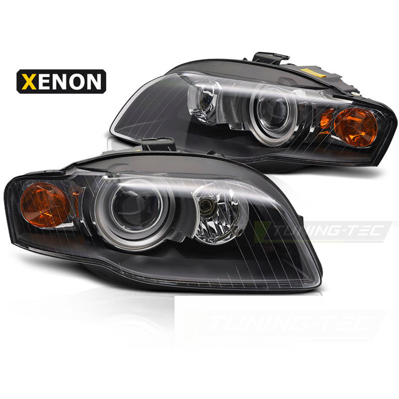 Xenon Fari Nero per Audi A4 B7 (2004-2008) Fari allo Xeno Neri