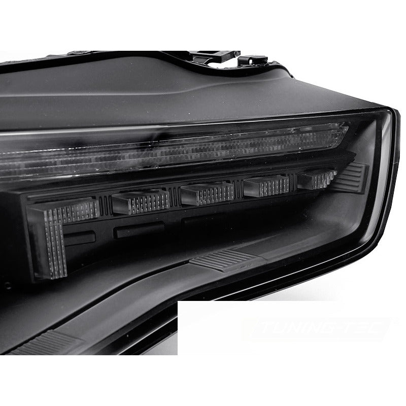 Fari Anteriori LED Neri Sequenziali per Audi A5 (2011-2016)
