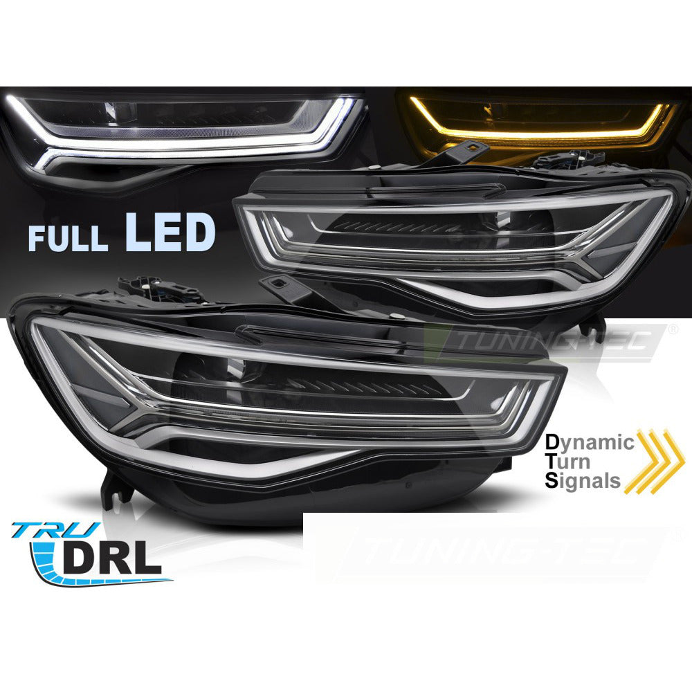 Fari Anteriori Full LED Sequenziali Luci Diurne per Audi A6 C7 2014-2018