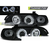 Fari Angel Eyes Nero per BMW E39 (09.95-06.03) - Fanali Anteriori