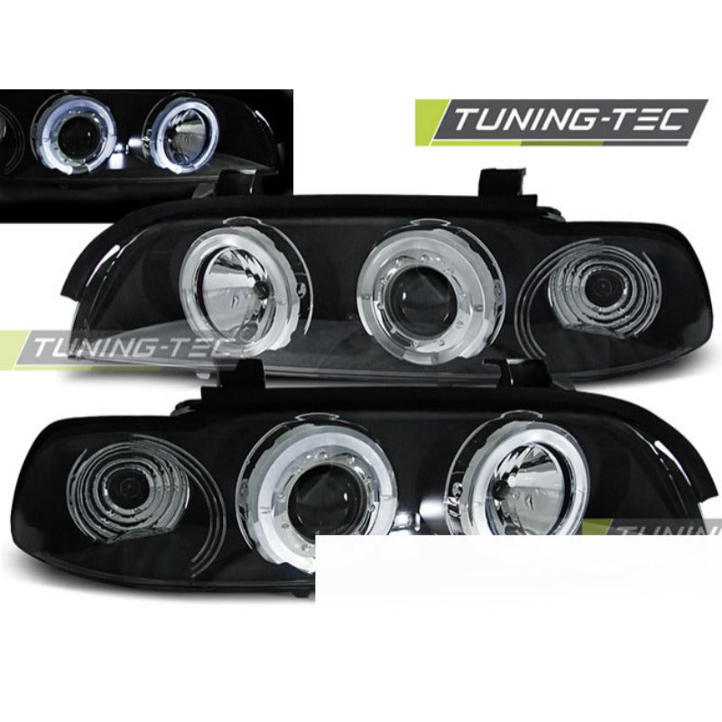 Fari Angel Eyes Nero per BMW E39 (1995-2003) - Fanali Anteriore