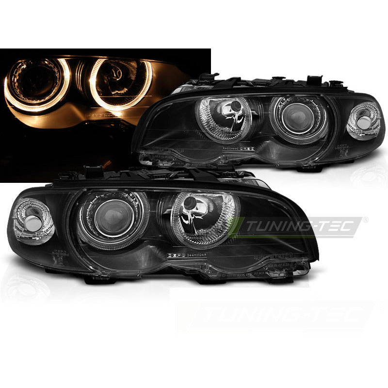 Fari Angel Eyes Nero per BMW E46 (04.99-03) Coupé Cabrio Fanali