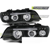 Fari Angel Eyes Nero per BMW X5 E53 (09.99-10.03) Fanali Anteriori