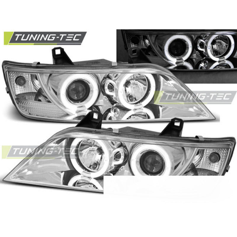 Fari Anteriori Angel Eyes Cromati per BMW Z3 (01.96-02)