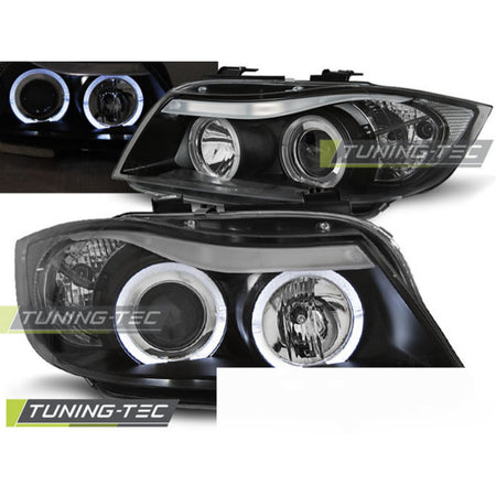 Fari Angel Eyes Nero per BMW E90/E91 (2005-2008) - Fanali Anteriori