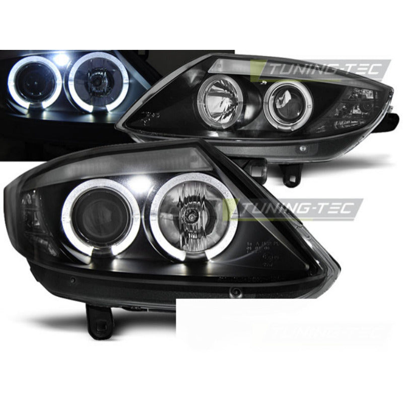 Fari Anteriori Angel Eyes Neri per BMW Z4 E85 (02-08)