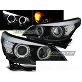 Fari Angel Eyes Neri LED Indicatori per BMW E60/E61 (2003-2007)