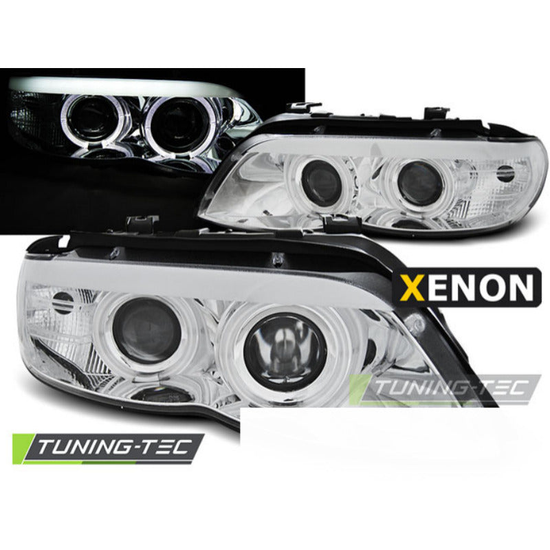 Xenon Fari Angel Eyes Cromato per BMW X5 E53 (11.03-06) - Kit Fari Xeno