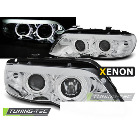 Xenon Fari Angel Eyes Cromato per BMW X5 E53 (11.03-06) - Kit Fari Xeno