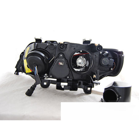Xenon Fari Angel Eyes LED Nero per BMW X5 E53 (09.99-10.03)
