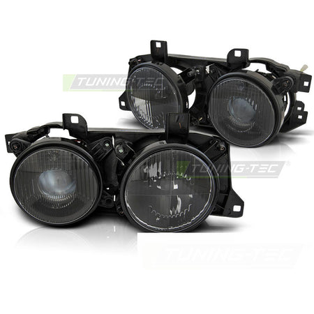 Fari Nero per BMW E32/E34 - Fanali Anteriori Fumè