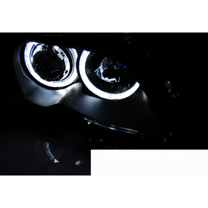 Fari Angel Eyes LED Nero per BMW E46 (2001-2005) Fanali Anteriori