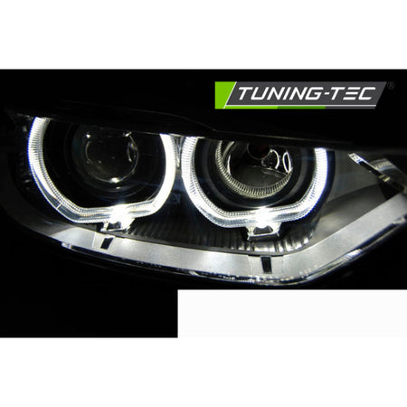 Fari Angel Eyes LED Nero per BMW F30/F31 (2010-2015) Anteriore