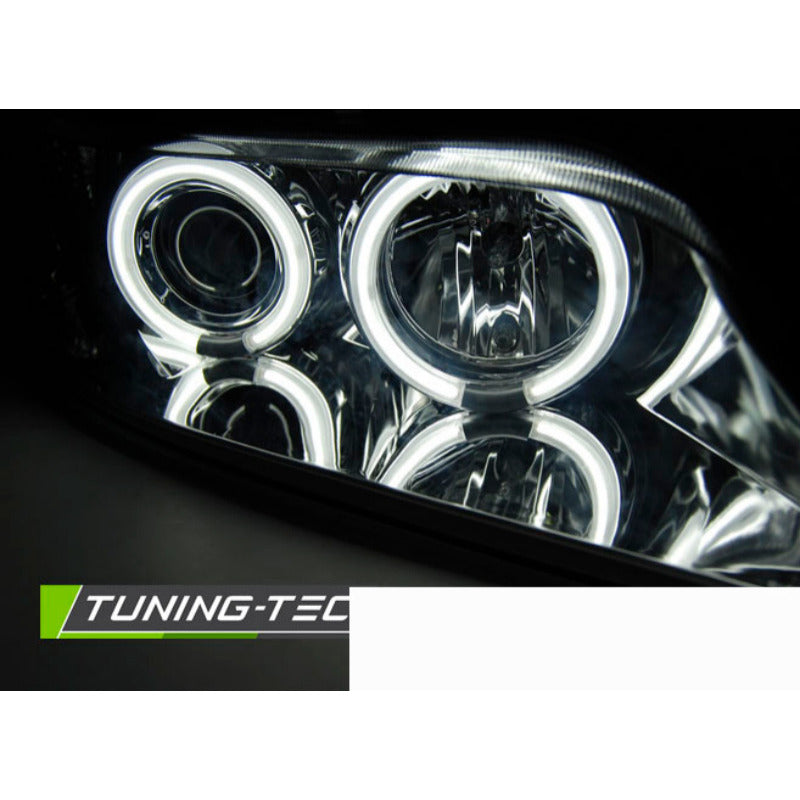 Fari Anteriori Angel Eyes CCFL Cromati per BMW Z3 (1996-2002)