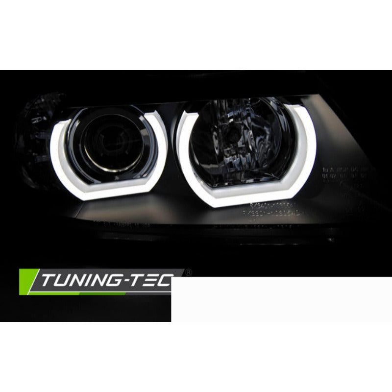 Fari U-Led 3D Neri per BMW E90/E91 (03.05-08.0) - Fanali Anteriori