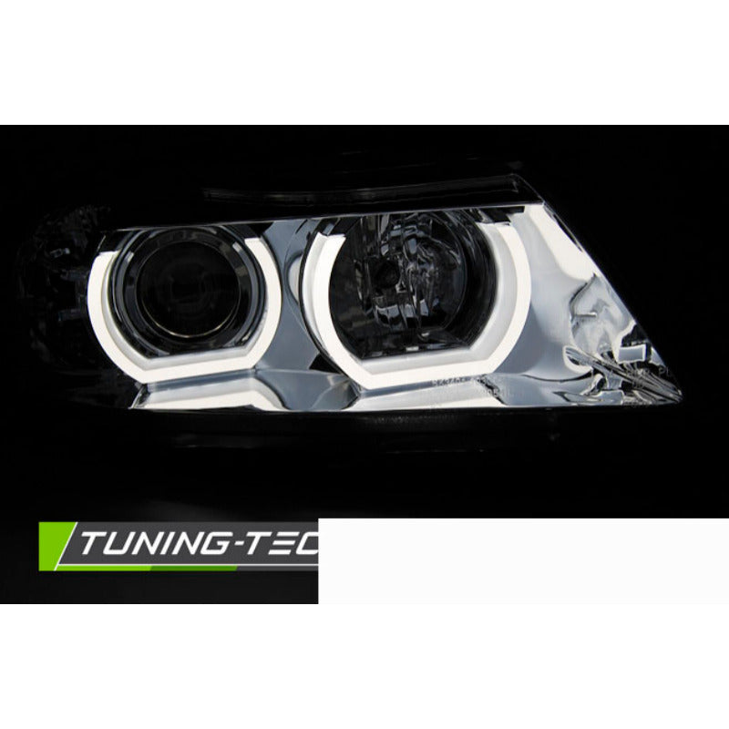 Xenon Fari U-Led 3D Cromato per BMW E90/E91 (03.05-08.08)