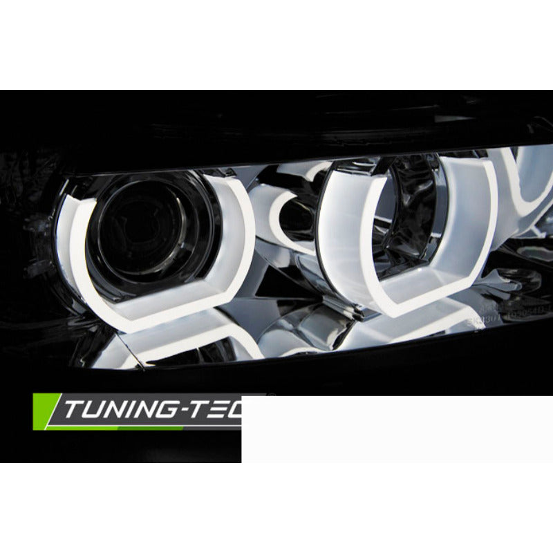Xenon Fari U-Led 3D Cromato per BMW E90/E91 (03.05-08.08)