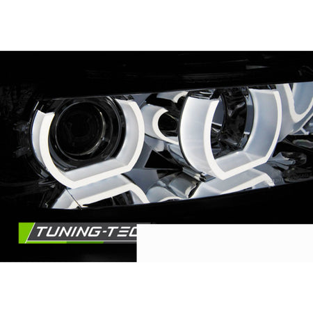 Xenon Fari U-Led 3D Cromato per BMW E90/E91 (03.05-08.08)