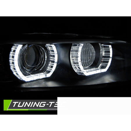 Xenon Fari Angel Eyes LED Nero per BMW E92/E93 (2006-2010)