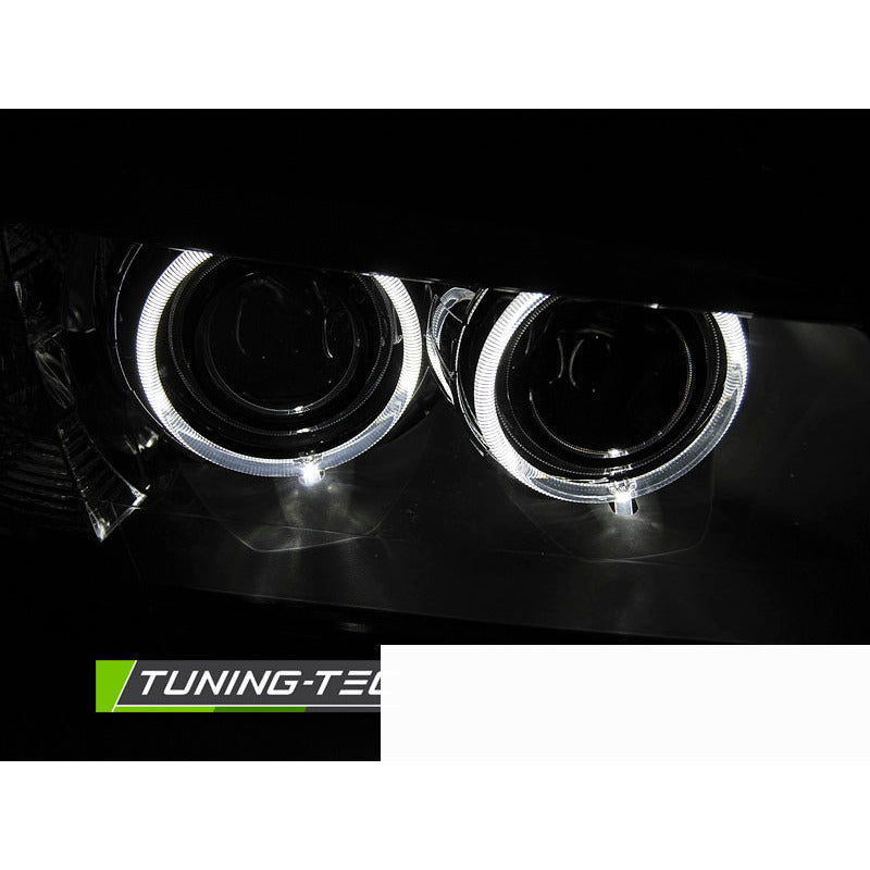 Fari Angel Eyes LED Nero per BMW X3 F25 (10/2007-07/2014)