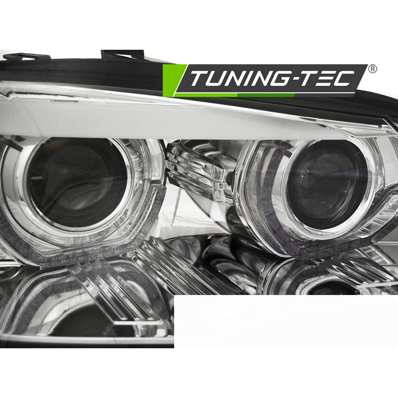 Xenon Fari Angel Eyes LED DRL Cromato Afs per BMW X5 E70 (2007-2010)