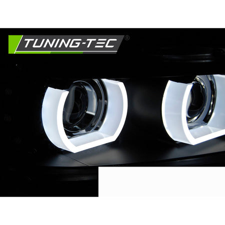 Xenon Fari Angel Eyes LED DRL Nero per BMW E90/E91 (09-11)