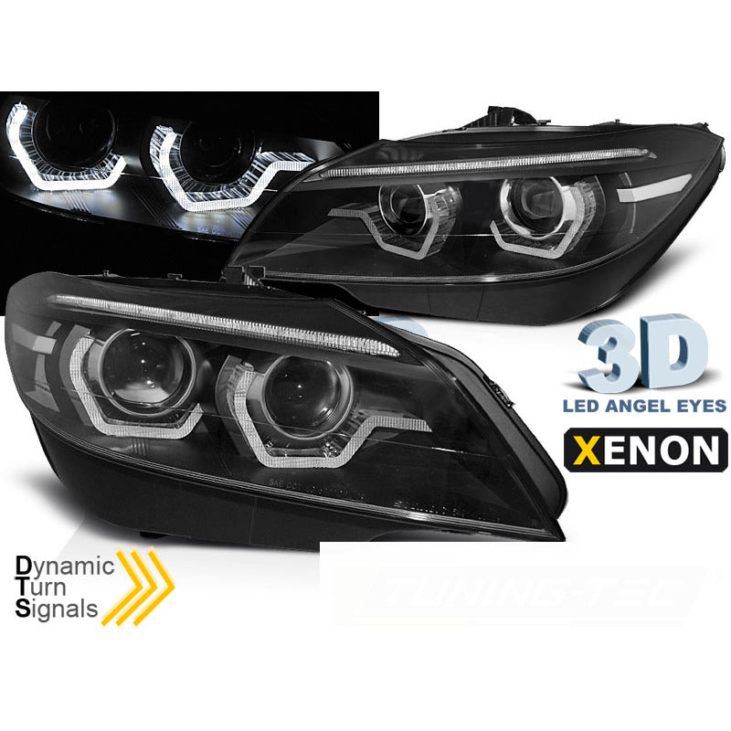 Xenon Fari LED DRL Nero Sequenziali per BMW Z4 E89 (2009-2013) Luci Diurne
