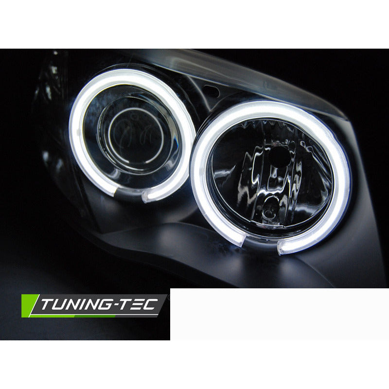 Fari Angel Eyes CCFL Nero per BMW 1 E87 (2004-2011) Fanali Anteriori