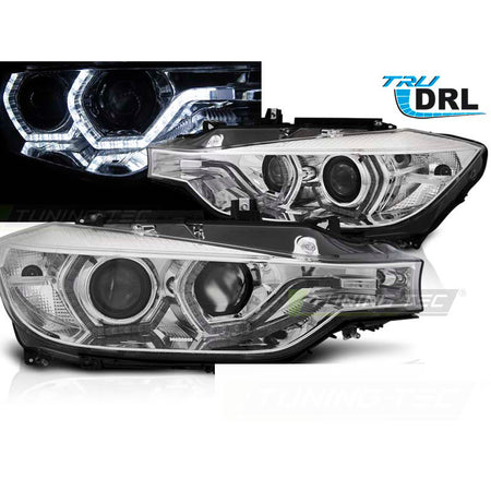 Fari Angel Eyes LED DRL Cromato per BMW F30/F31 LCI (2015-2018)