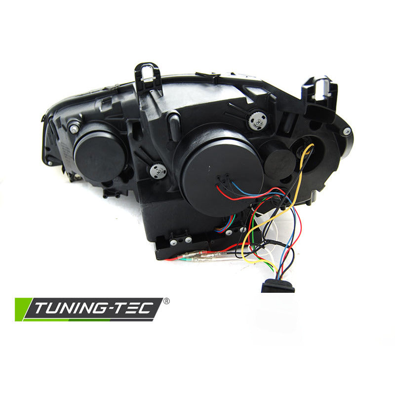 Fari Anteriori LED Angel Eyes DRL Neri AFS per BMW X5 E70 (2007-2013)