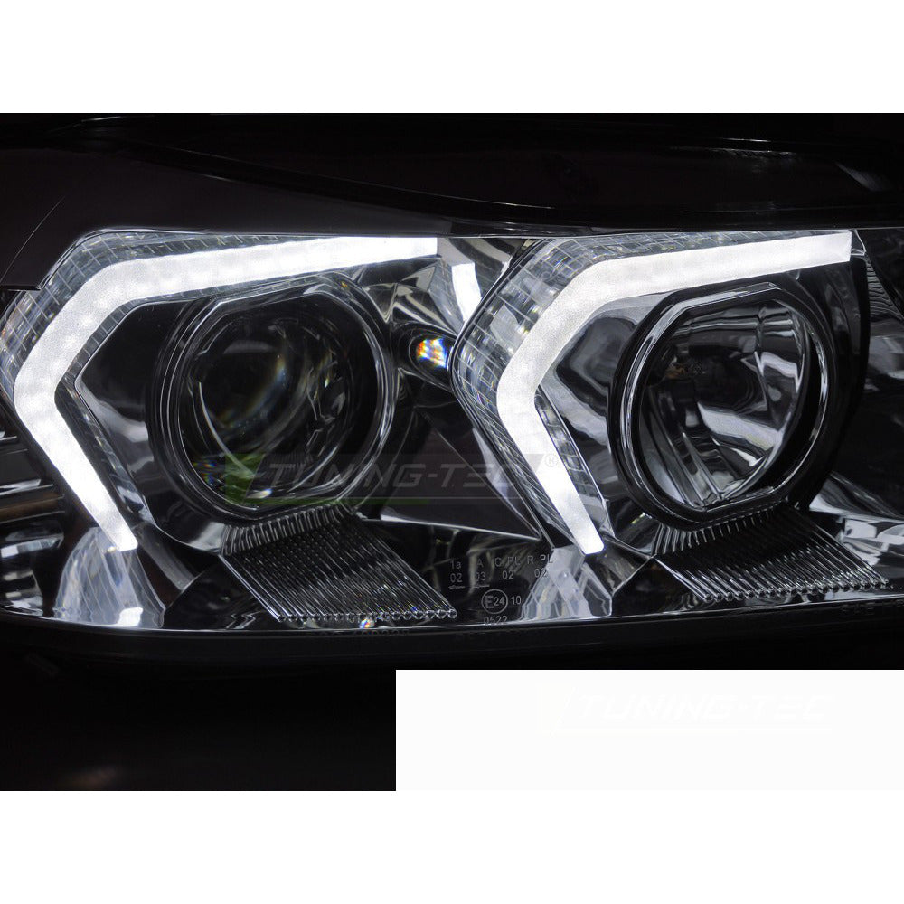 Fari LED Cromato per BMW E90/E91 (anni 2005-2008) - Fanali Anteriori
