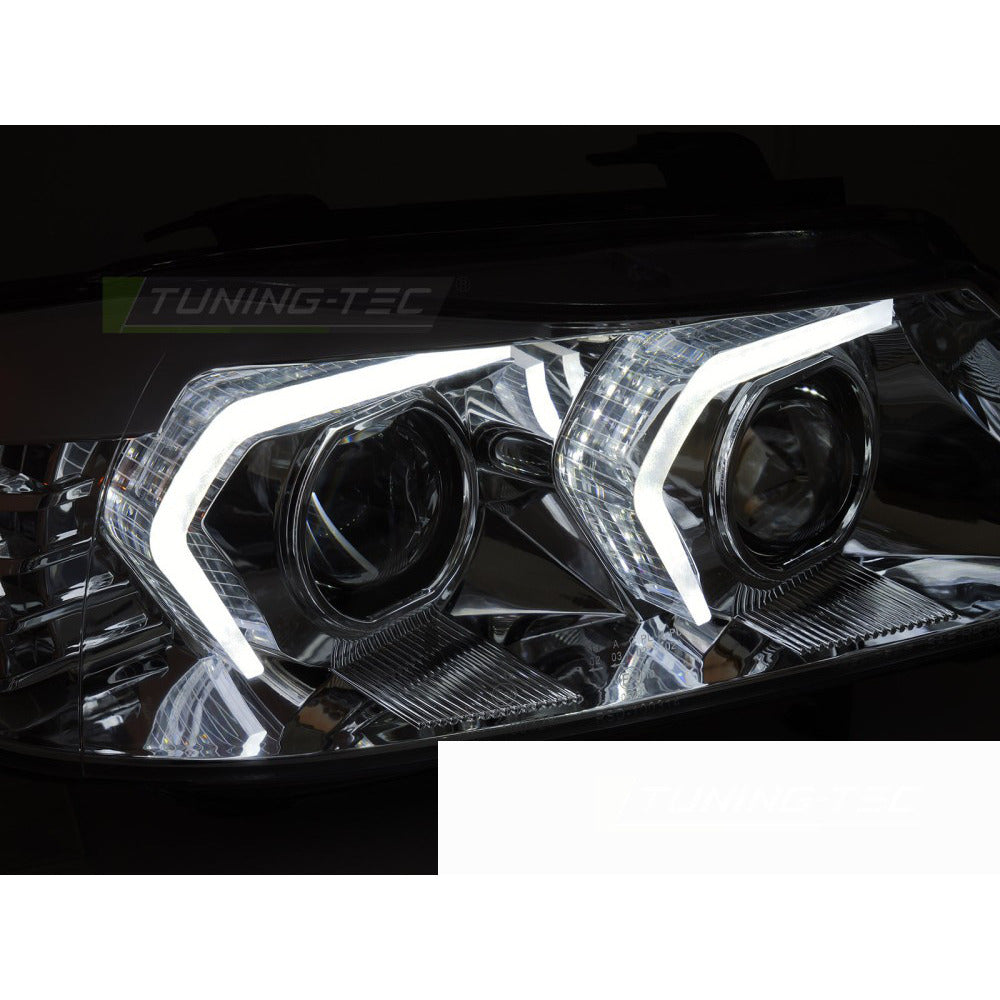 Full LED Fari Cromato per BMW E90/E91 (2005-2008) Anteriore Luci LED