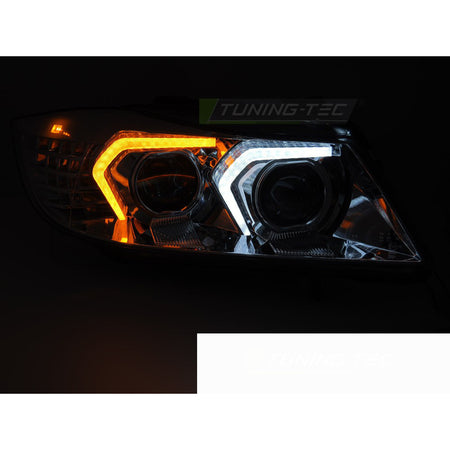 Full LED Fari Cromato per BMW E90/E91 (2005-2008) Anteriore Luci LED