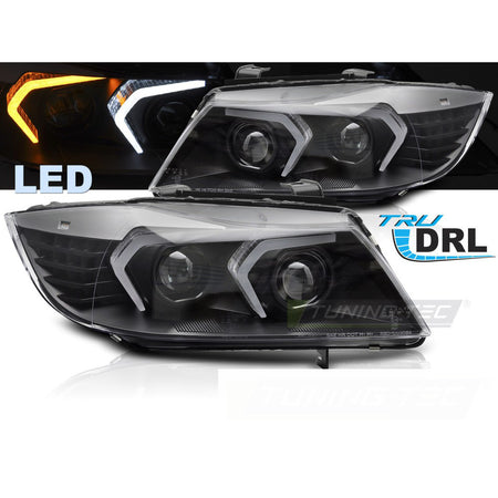 Full LED Fari Nero per BMW E90/E91 (anni 05-08) Colore Nero
