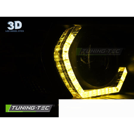 Fari Angel Eyes Giallo LED DRL Nero per BMW F30/F31 (2011-2015)