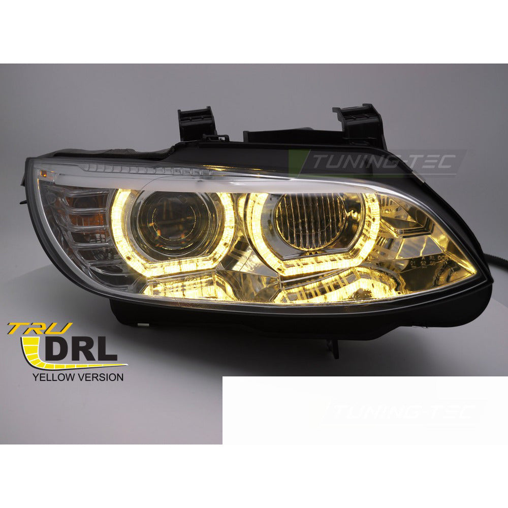Xenon Fari Giallo LED Cromato DRL per BMW Serie 3 E92 (06-10)