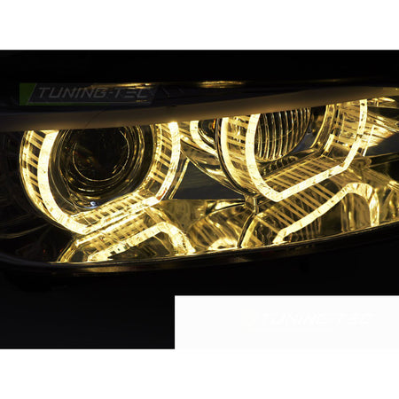 Xenon Fari Giallo LED Cromato DRL per BMW Serie 3 E92 (06-10)