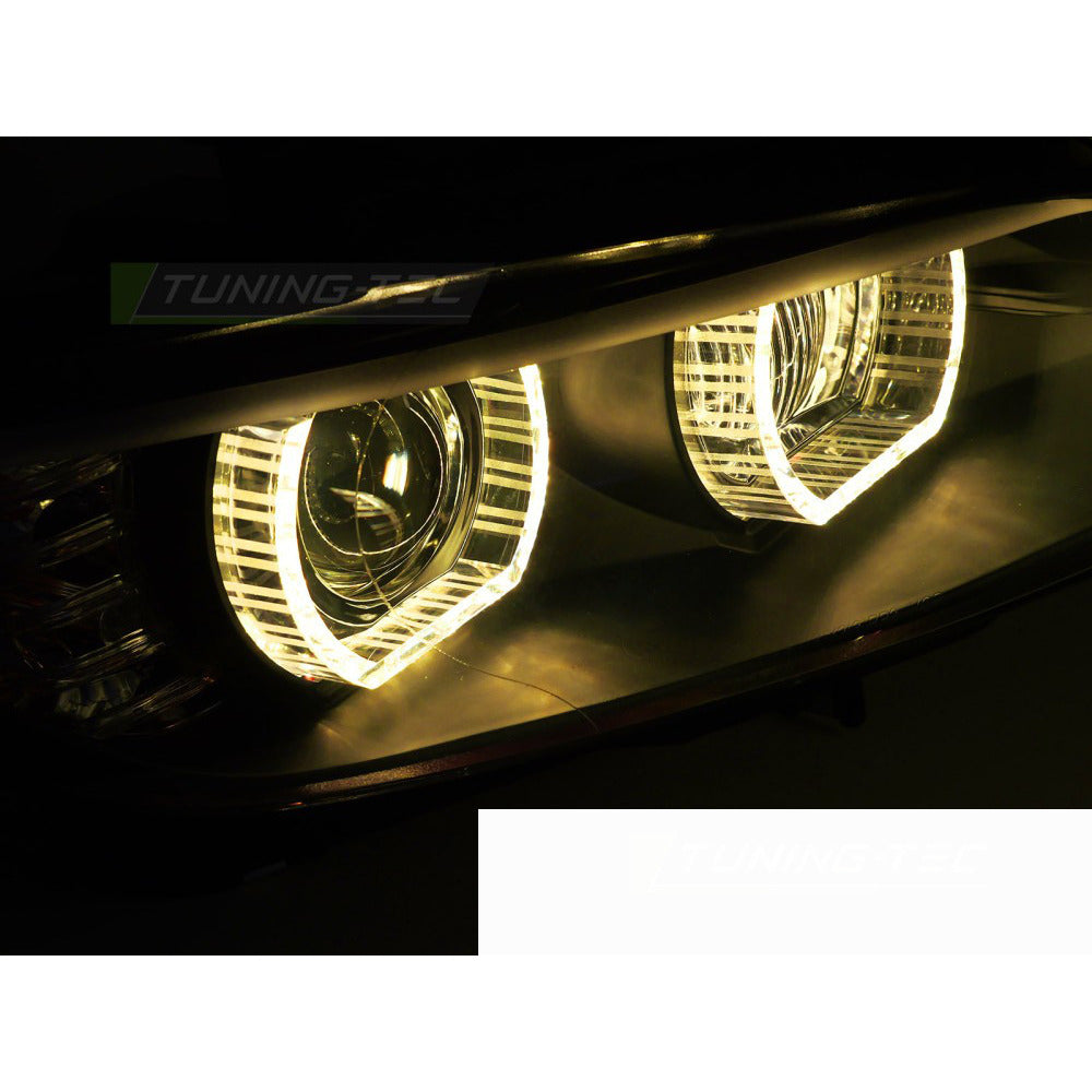 Xenon Fari Giallo LED Nero DRL per BMW Serie 3 E92 (06-10) Luci Diurne