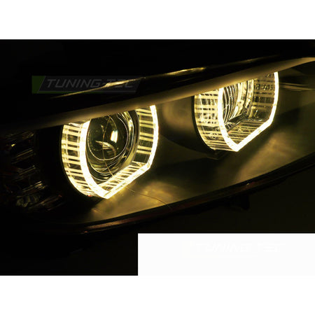 Xenon Fari Giallo LED Nero DRL per BMW Serie 3 E92 (06-10) Luci Diurne