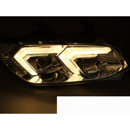 Xenon Fari Giallo LED Cromato DRL per BMW Serie 3 E92 (2010-2013)