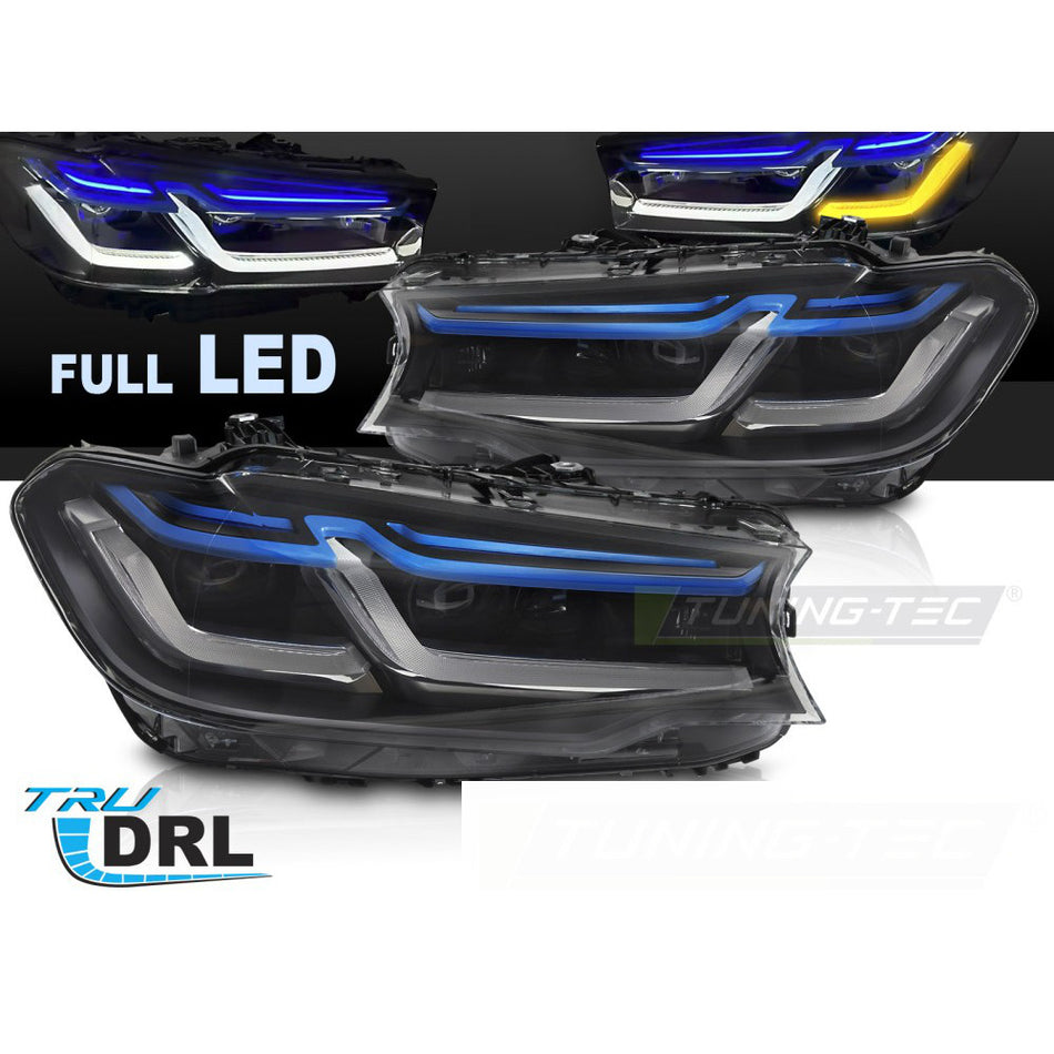 Fari Full LED DRL per BMW Serie 5 G30 (anni 2017-2020) Luci Diurne