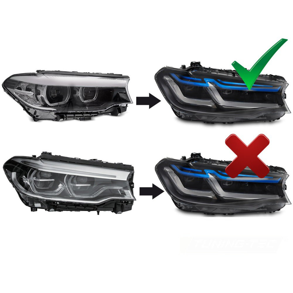 Fari Full LED DRL per BMW Serie 5 G30 (anni 2017-2020) Luci Diurne