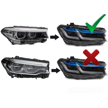 Fari Full LED DRL per BMW Serie 5 G30 (anni 2017-2020) Luci Diurne