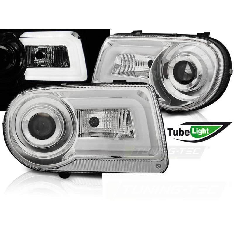 Chrysler 300C 05-10 Luce a Tubo Cromata Universale per Esterni Auto
