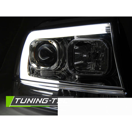 Fari Anteriori Tubolari Cromati per Jeep Grand Cherokee (99-05.05)