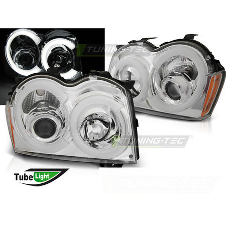 Jeep Grand Cherokee 05-08 Luce a Tubo Cromata Anteriore Accessorio Tuning